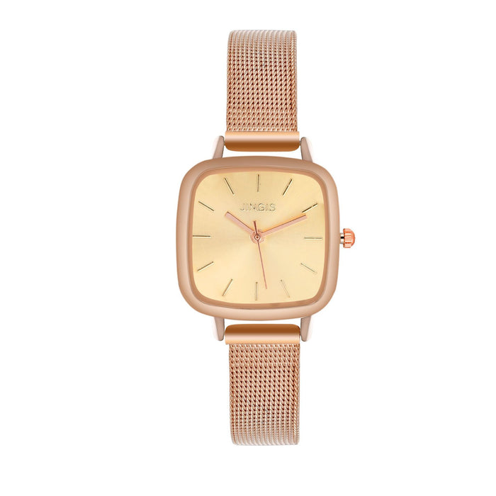 Women Watch Rhinestone Steel Quartz Fashion Wristwatch LLZ14202