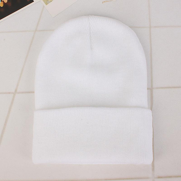 Winter Hats for Unisex Beanies Knitted Solid Cute Hat