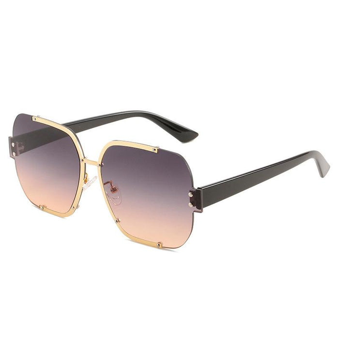 Metal half frame personalized Sunglasses ocean piece