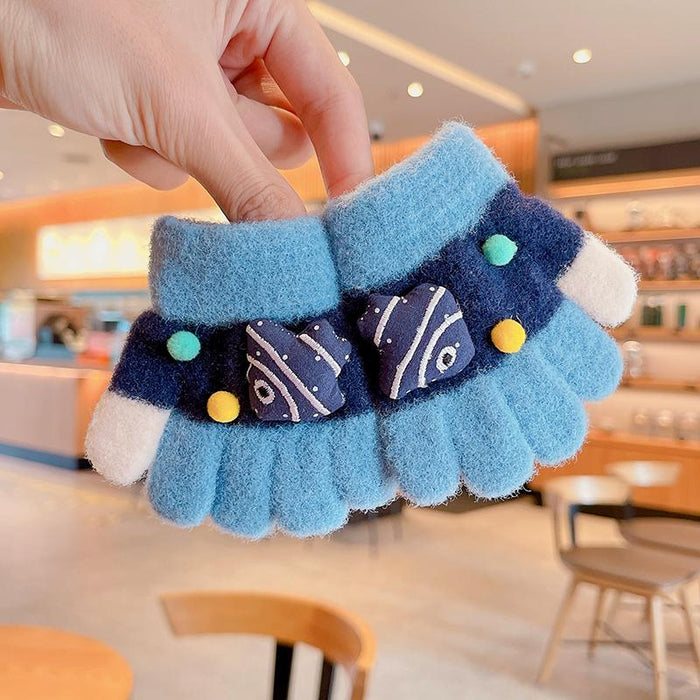 0-3 Years Old Winter Baby Cute Knitting Cartoon Gloves