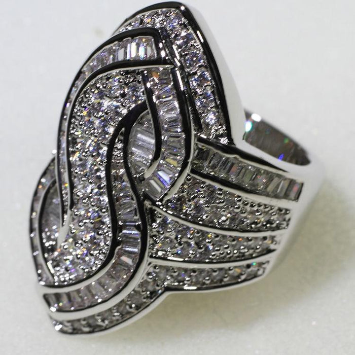 Luxury Women Jewelry White Zircon Bridal Rings