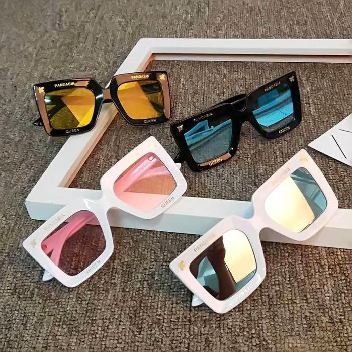Children's Sunglasses personality box colorful reflection