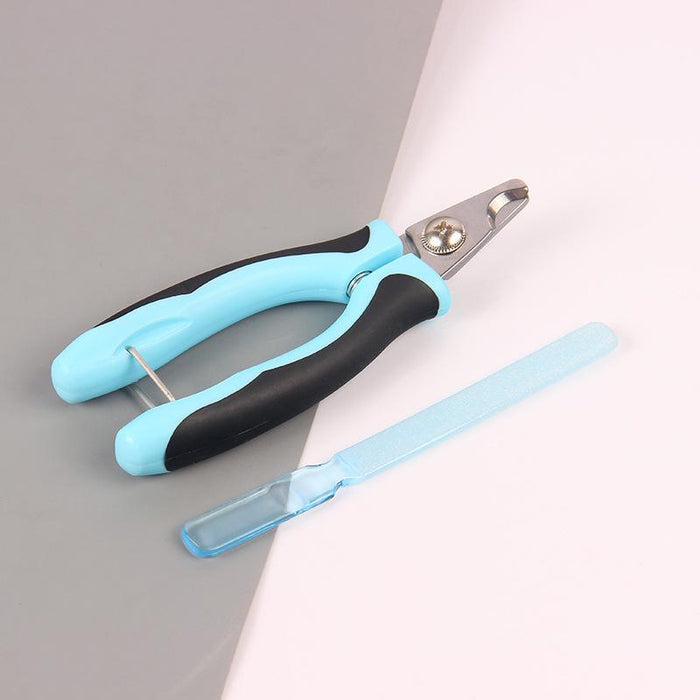 Pet nail scissors stainless steel with file