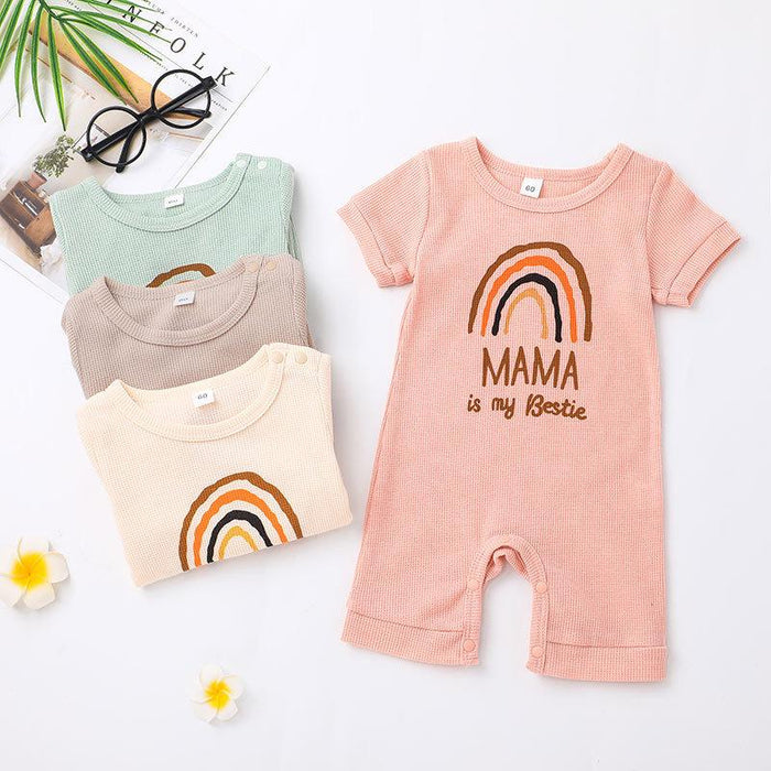 Summer Rainbow Printed Baby Jumpsuit