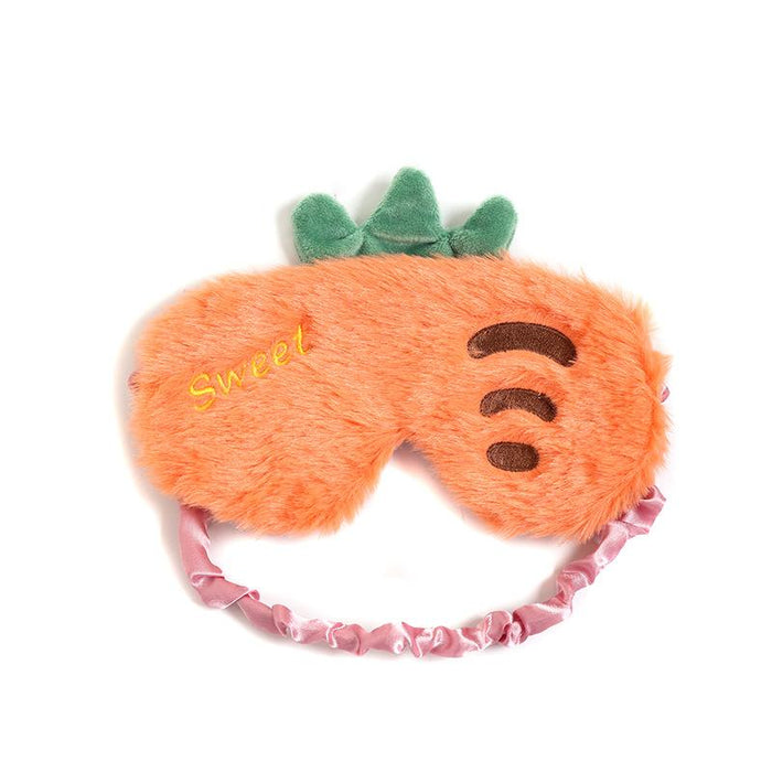 Cute Fruit Strawberry Sleep Plush Eye Mask