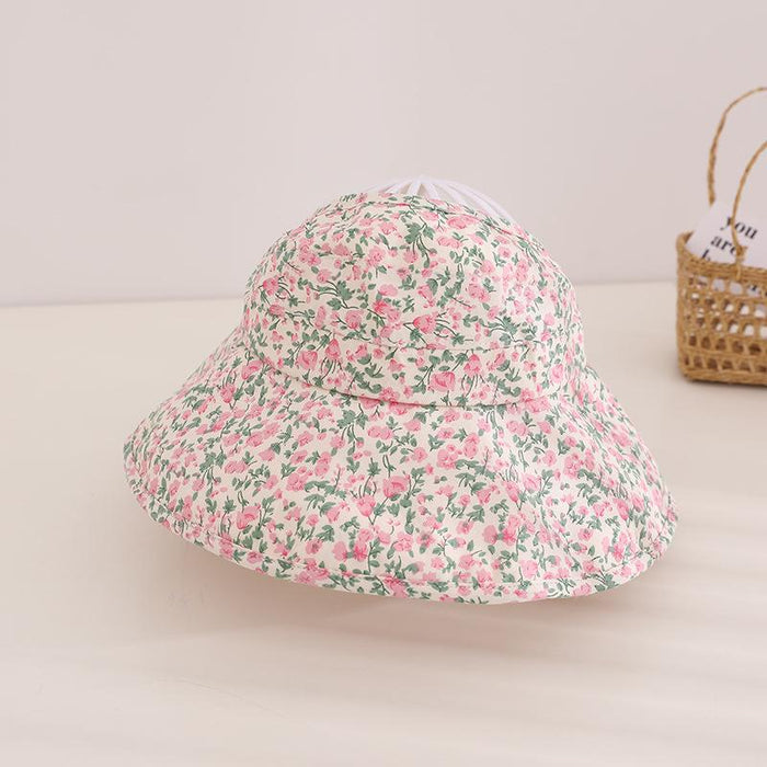 Summer Trendy Floral Print Children's Empty Top Hat