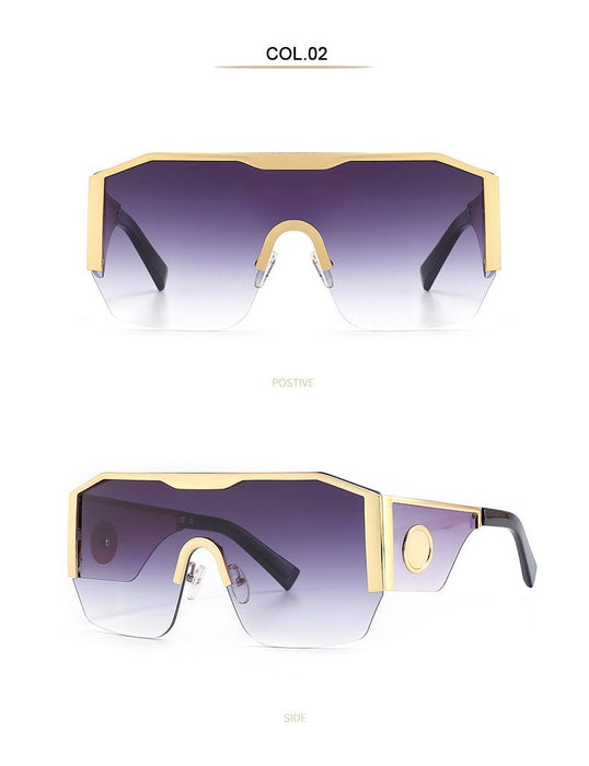 Large frame head conjoined sheet metal men's and women's Sunglasses