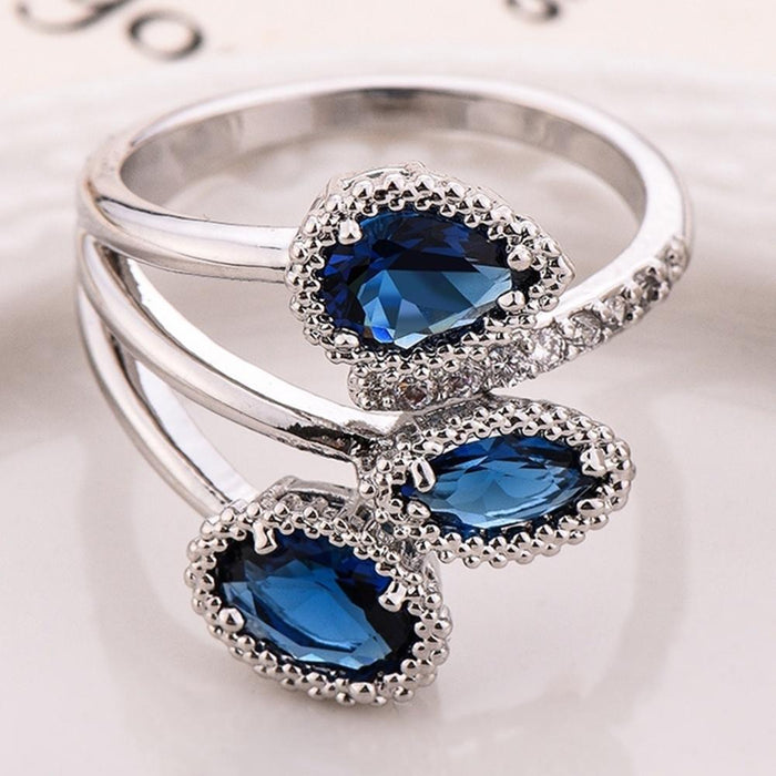 Fashion Character 14K White Gold Plated Adjustable Rings