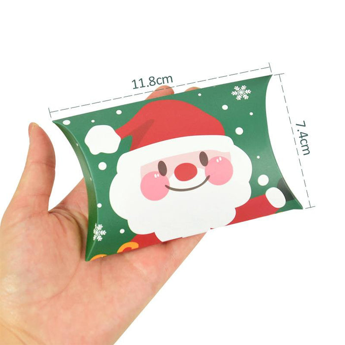 50Pcs Christmas Pillow Shape Candy Box