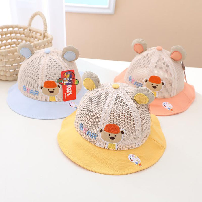 Summer Cute Baby Cartoon Bear Children Net Hat