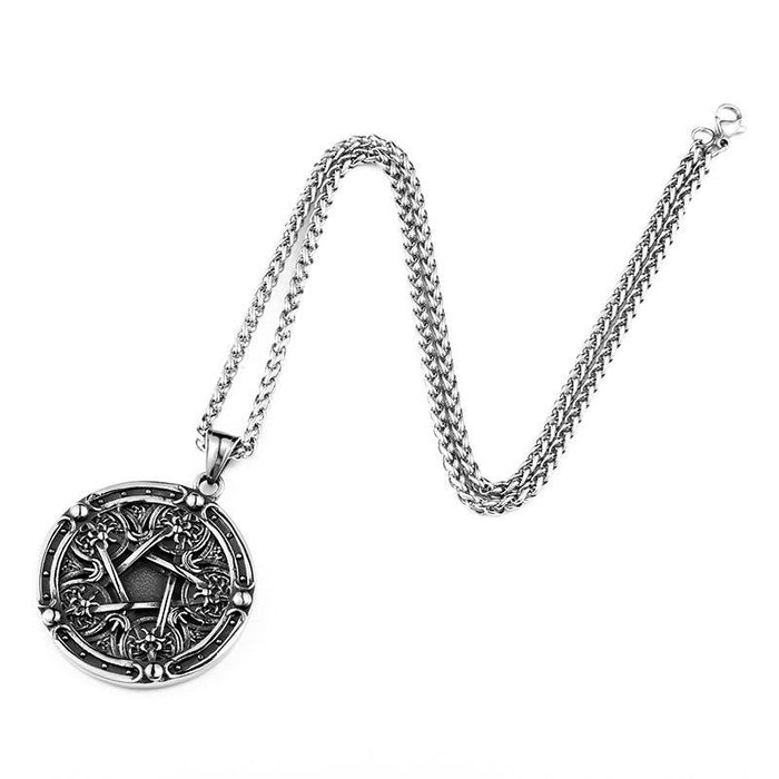 Viking Skeleton Pentagram Titanium Steel Jewelry (Only Pendant, No Necklaces)