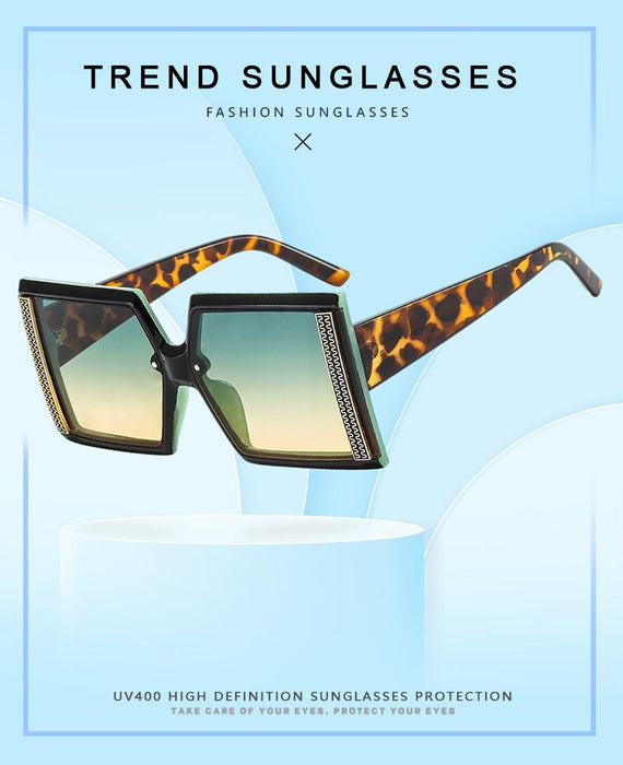 Square large frame light luxury Sunglasses