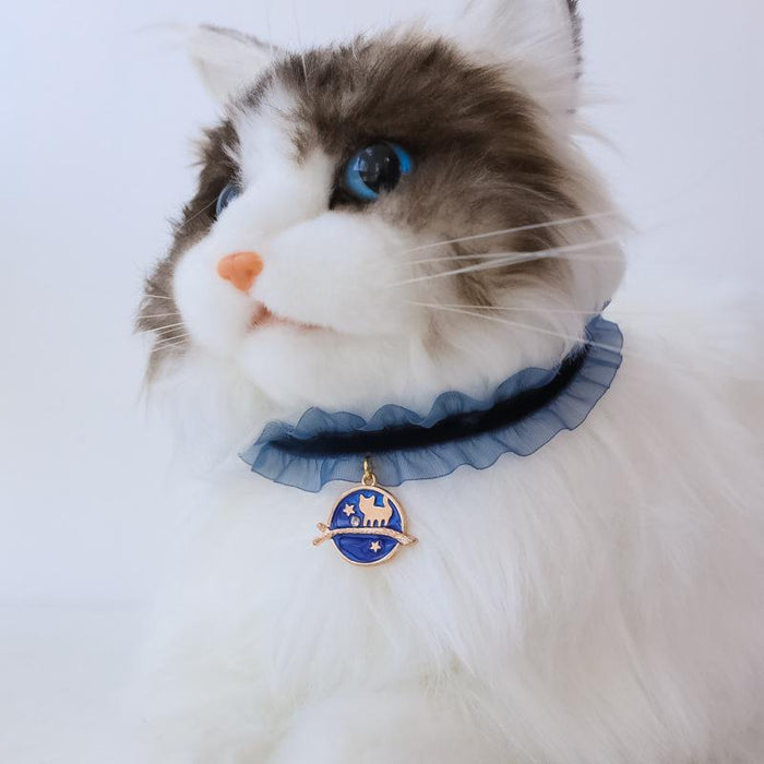Pet collar kitten dog jewelry lace collar Pendant Necklace