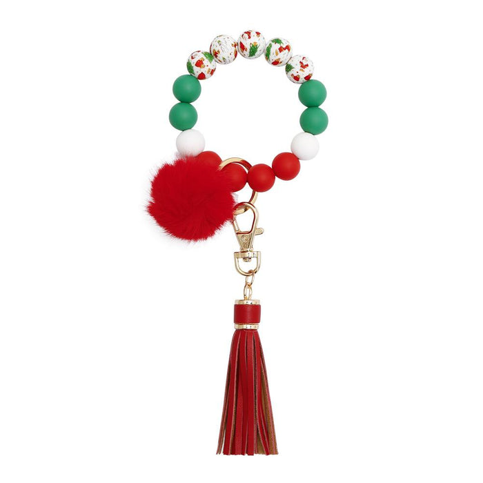 Hand Woven Silicone Tassel Key Chain