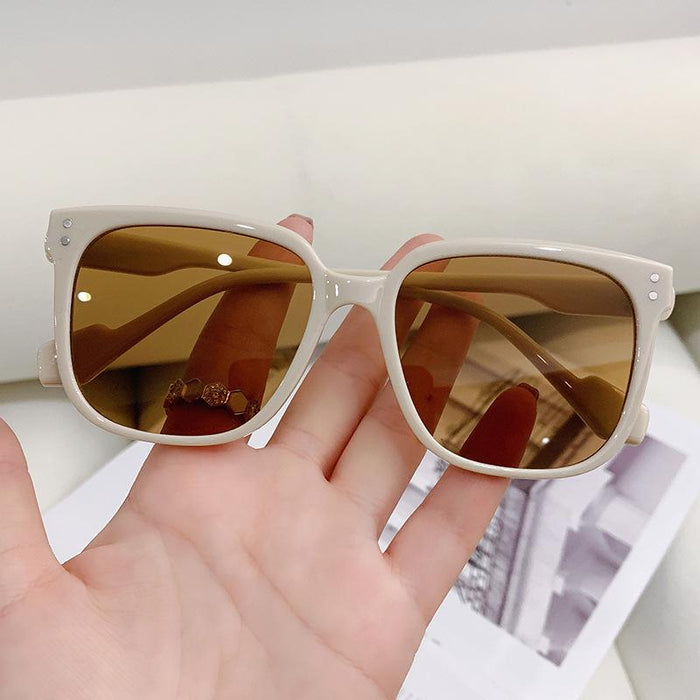 Men's and women's Retro square meter nail Sunglasses