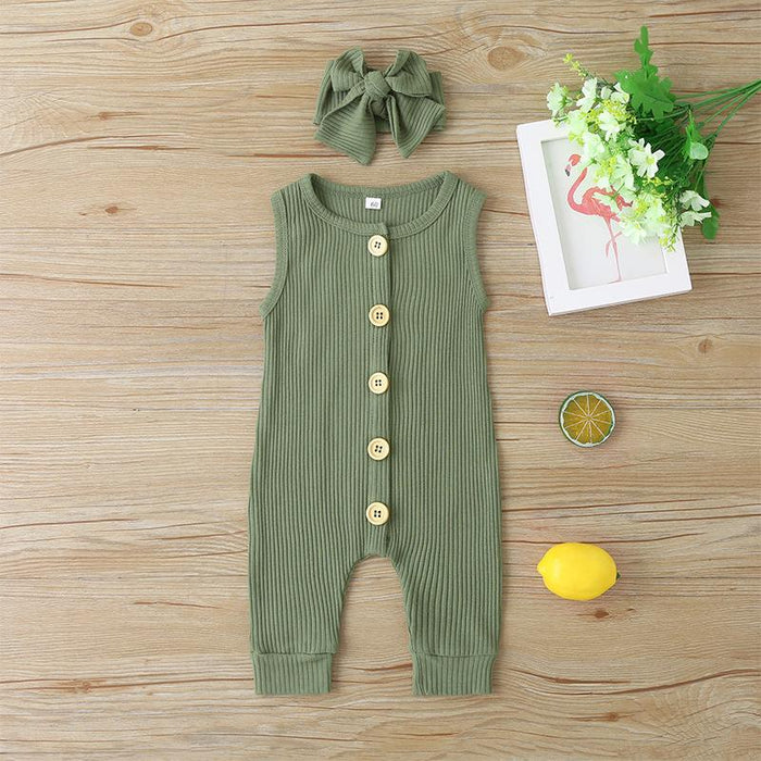 Summer Baby Sleeveless One-piece Bodysuit