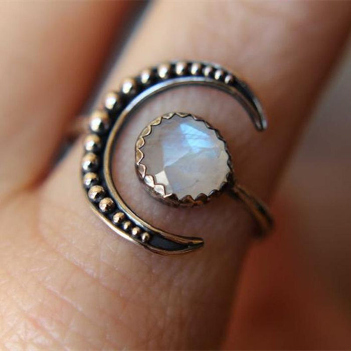 Women's Moon Creative Ring