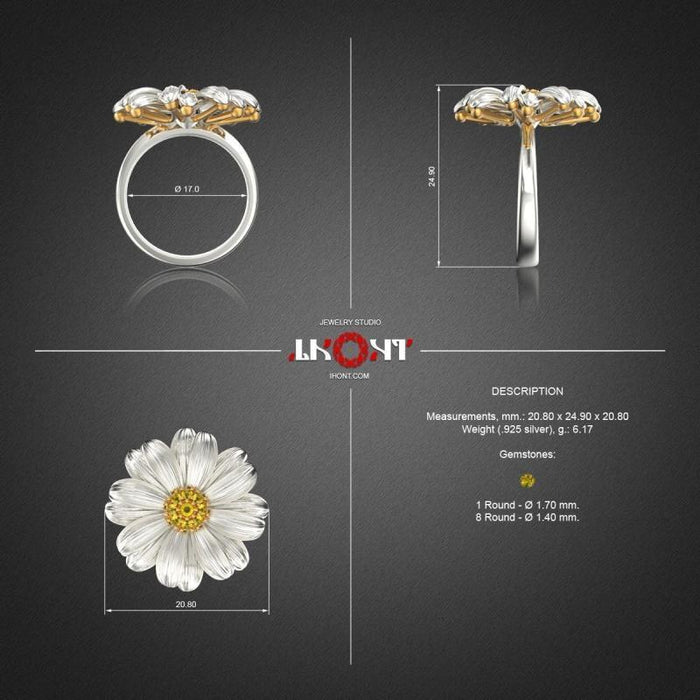 New Fashion Daisy Personalized Women's Ring
