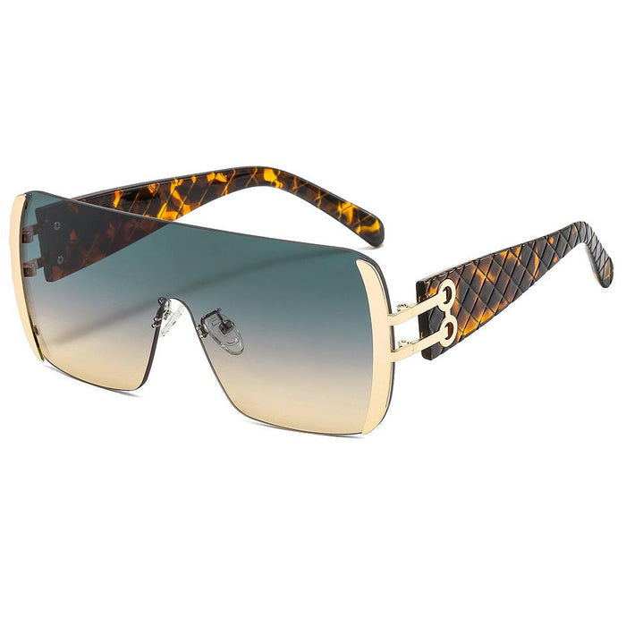 Metal conjoined Sunglasses gradient UV protection
