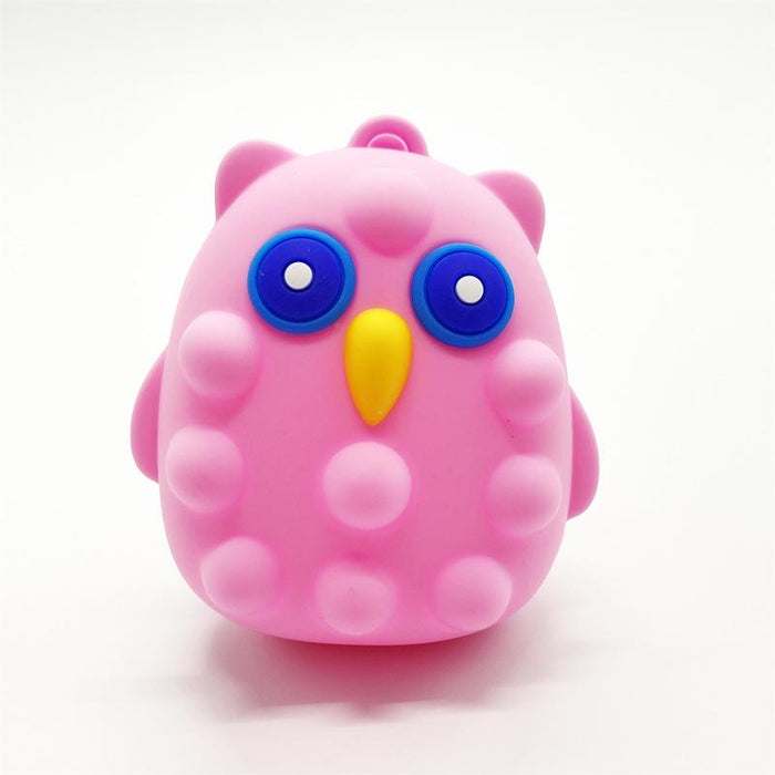 Kids 3D Owl Silicone Grip Ball Toys