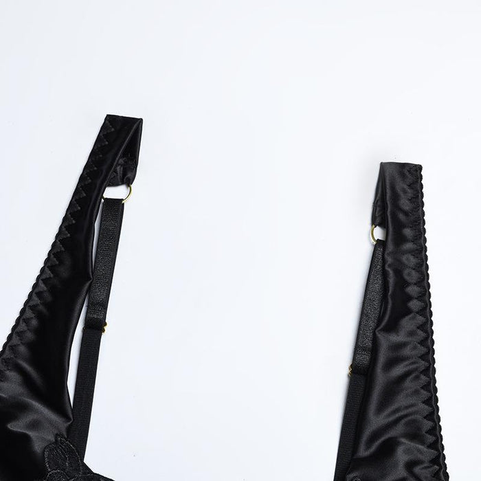 Women Lace Hollow Lingerie Sexy Garter Underwear Set