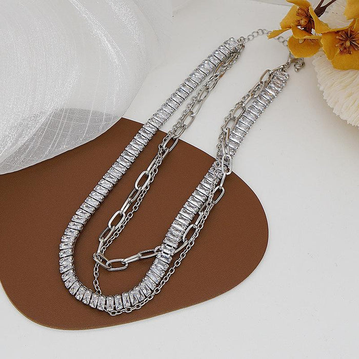 New Personality Fashion Zircon Necklace Clavicle Chain Ladies Necklace