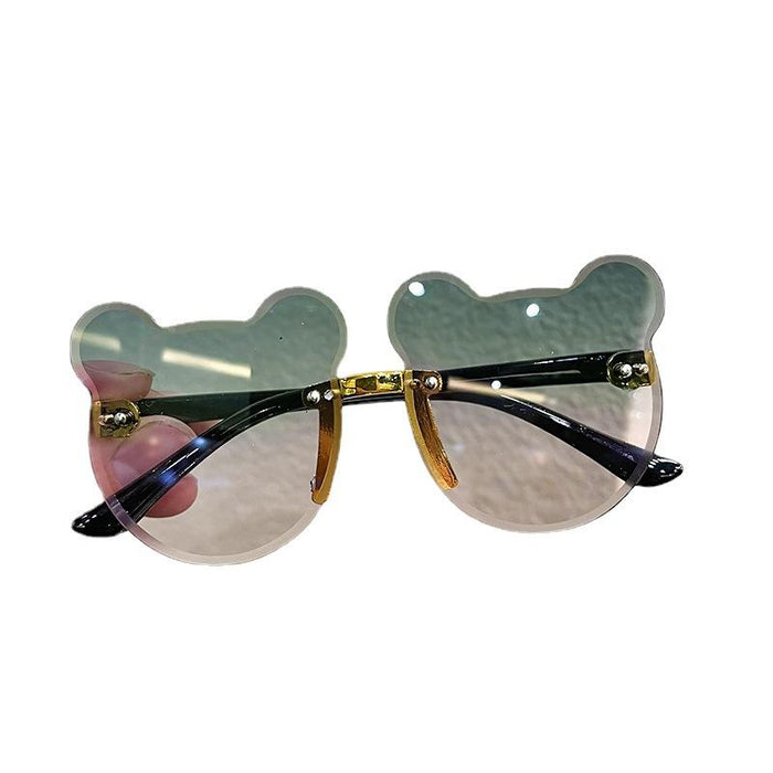 Frameless bear children's sunglasses and sunglasses