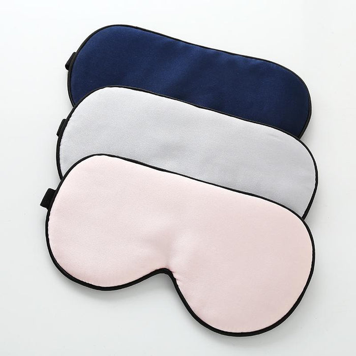 Simple Black Aviation Eye Protection Silk Eye Mask