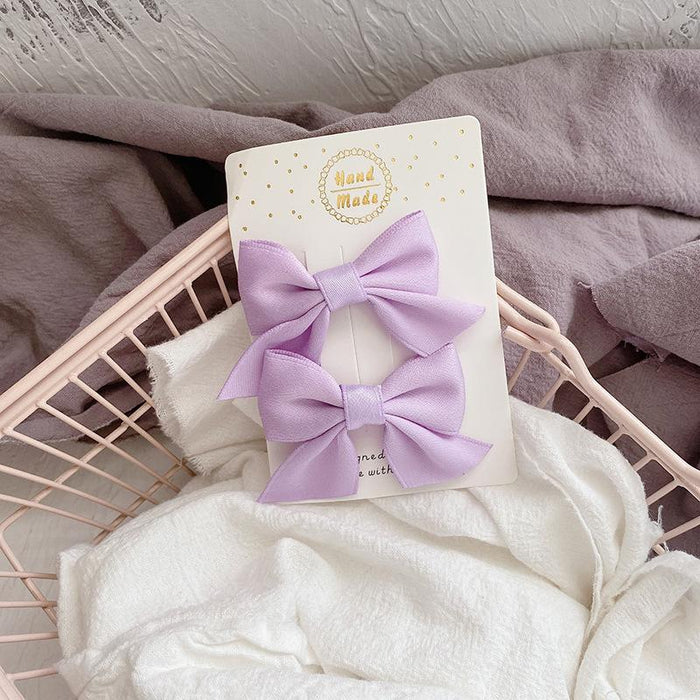 Cloth Bow Children's Side Clip