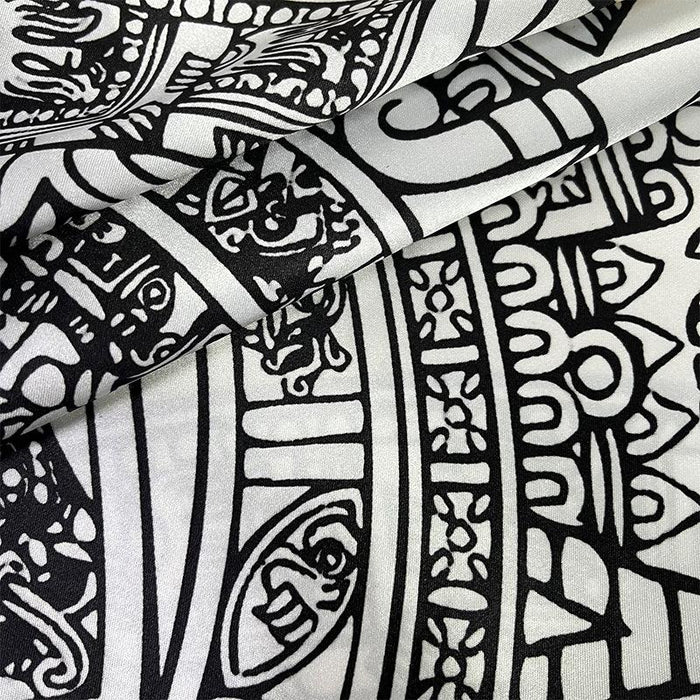 Retro Mysterious Compass Ancient Aztec National Style 90cm Square Towel