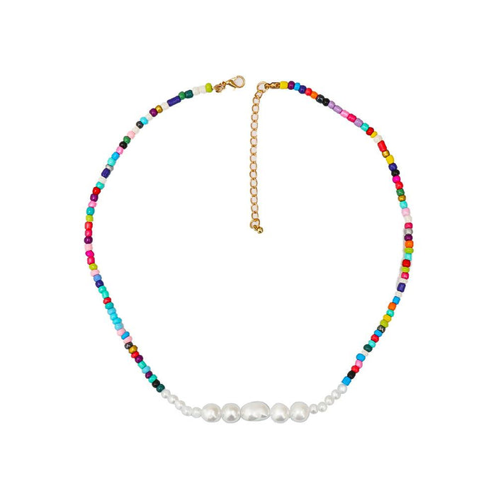 Women's Jewelry Bohemian Pearl Color Necklace