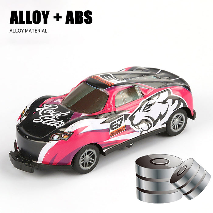 Flip stunt car alloy pull back four-wheel drive racing car