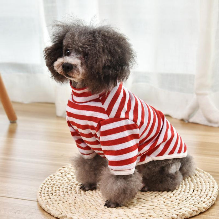 Summer dog clothes small and medium dog pet striped cotton