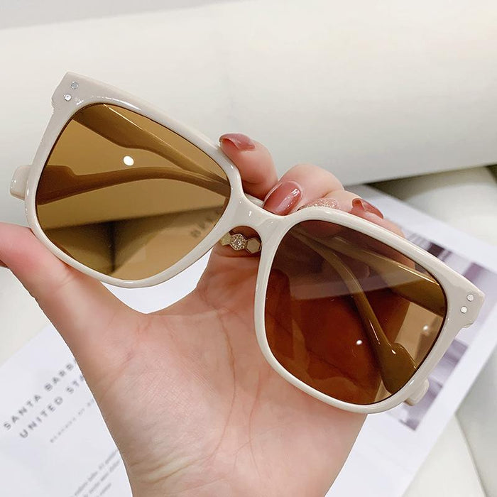 Men's and women's Retro square meter nail Sunglasses