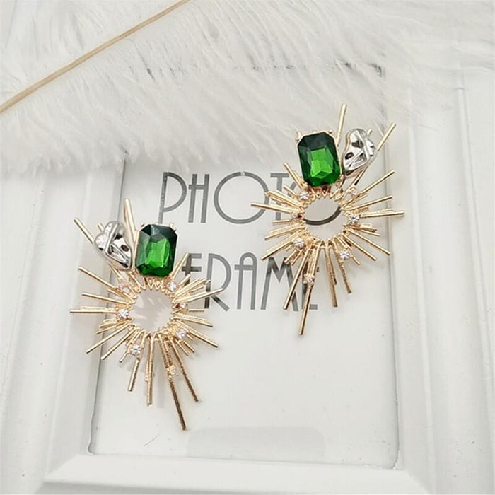 Fashion Personality Geometric Glass Cutout Women's Earrings