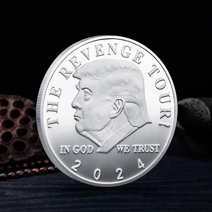 2024 President Donald Trump Silver Gold Plated Coin