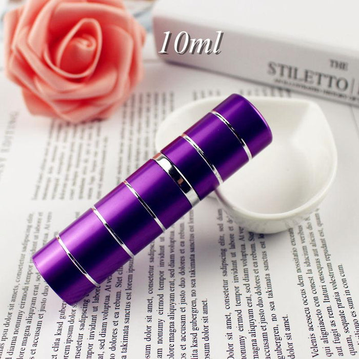 5ML 10ML Travel Aluminum Perfume Atomizer Glass Spray Bottle Empty Refillable Parfume Bottle Portable Metal Sprayer