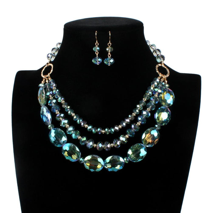 Women's Jewelry Retro Exaggerated Crystal Multi-layer Necklace