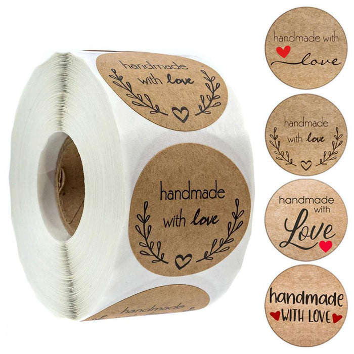 100-500pcs Vintage Kraft Paper Scrapbook Gift Stickers