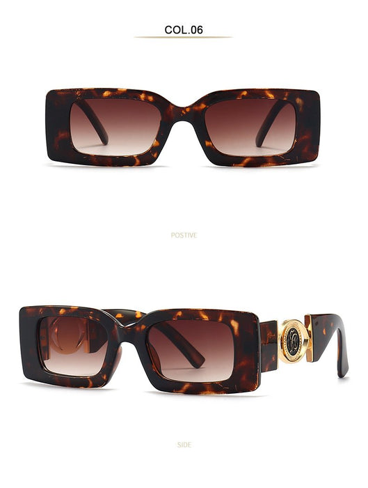 Small frame square sunglasses and sunglasses