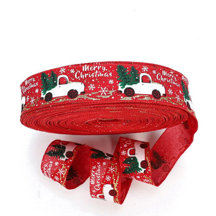 Christmas Ribbon Classic Wrapping Christmas Tree Ribbon Wreath Bows