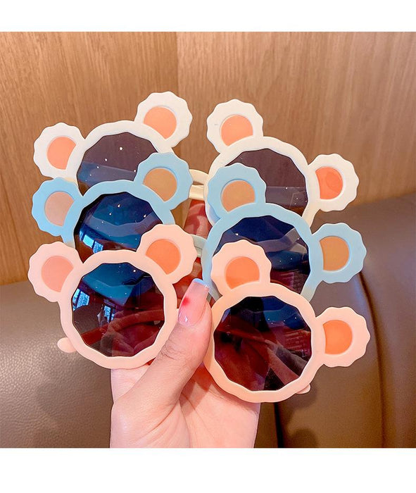 Children cartoon bear ear sunscreen Sunglasses