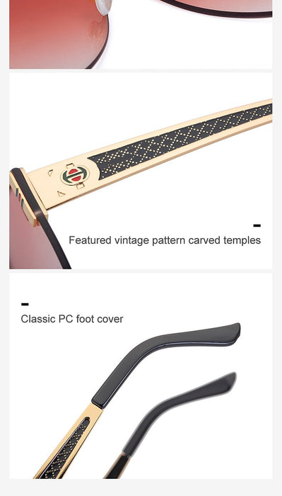 Vintage Large Frame Sunglasses Men's and Women's Glasses