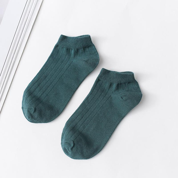 New Solid Color Boat Socks Short Low Cotton Socks