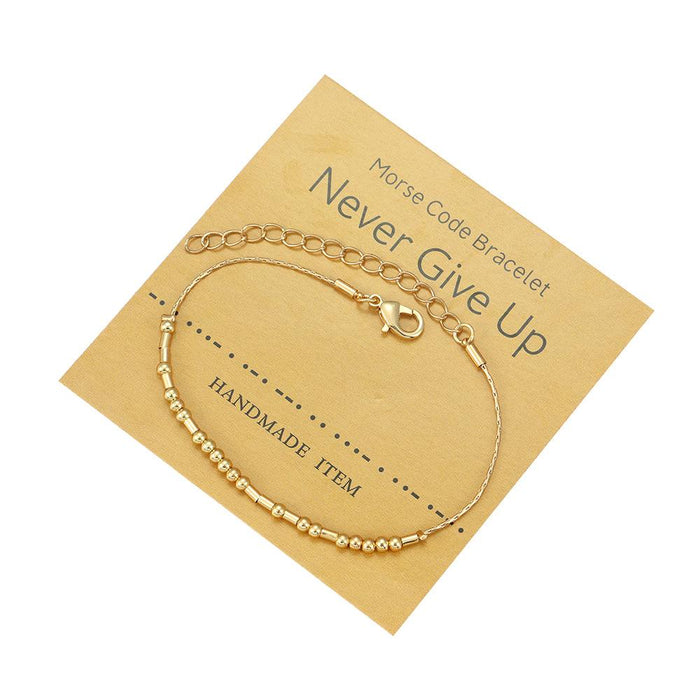 New Golden Metal Moss Code Bracelet