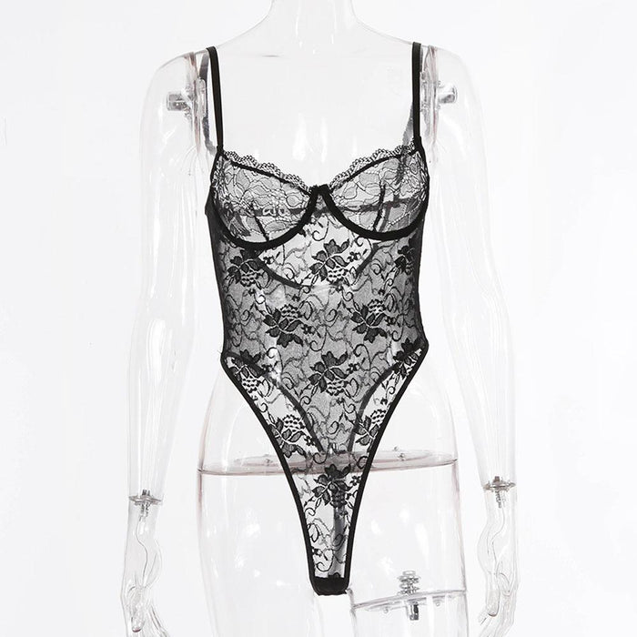 Sexy Lace Women's Bodysuit Base Layer One-piece Lingerie