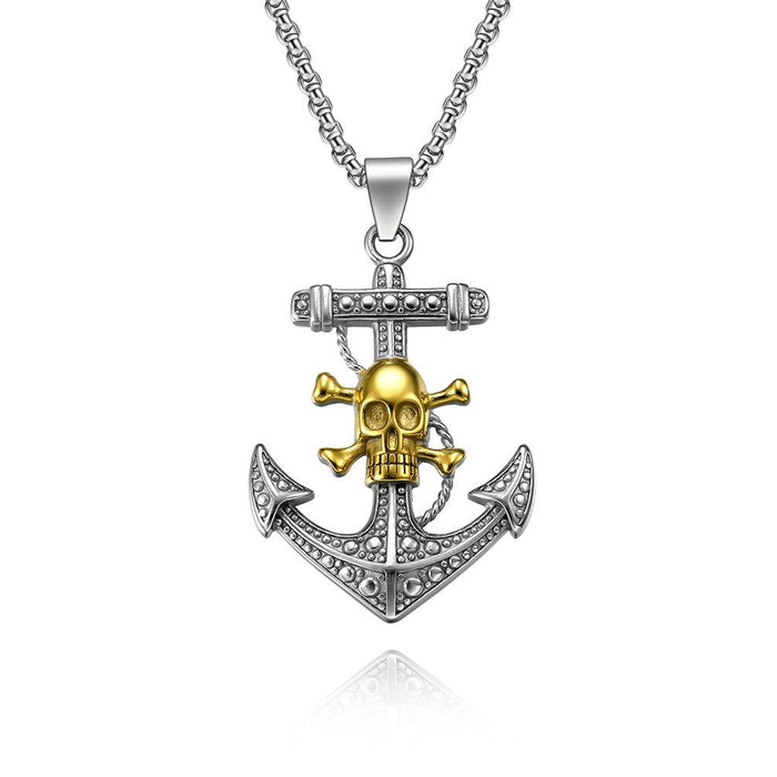 Men's Pirates of The Caribbean Anchor Pendant Necklace