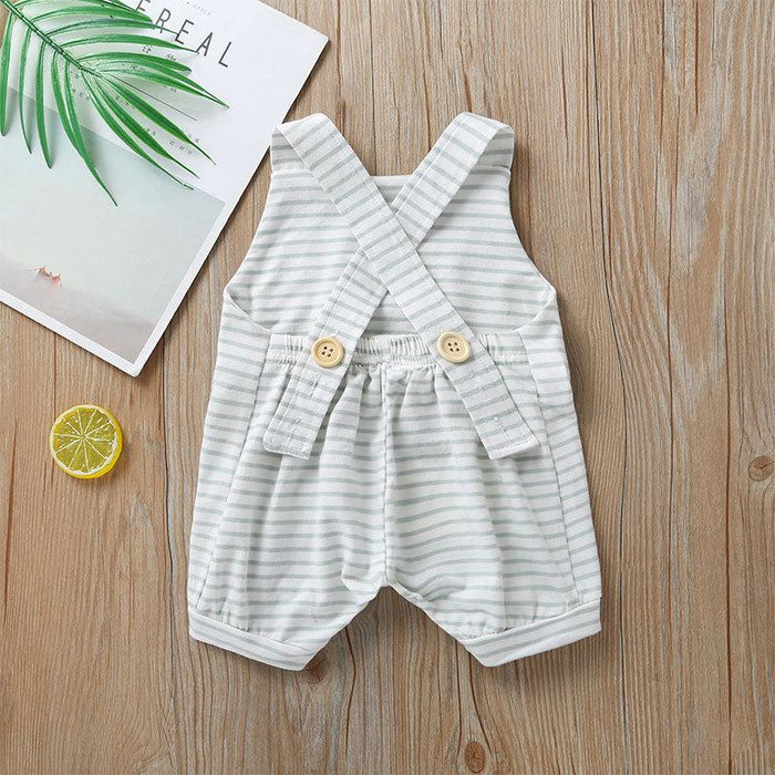 Boys and Girls Newborn Sleeveless Striped Bodysuit