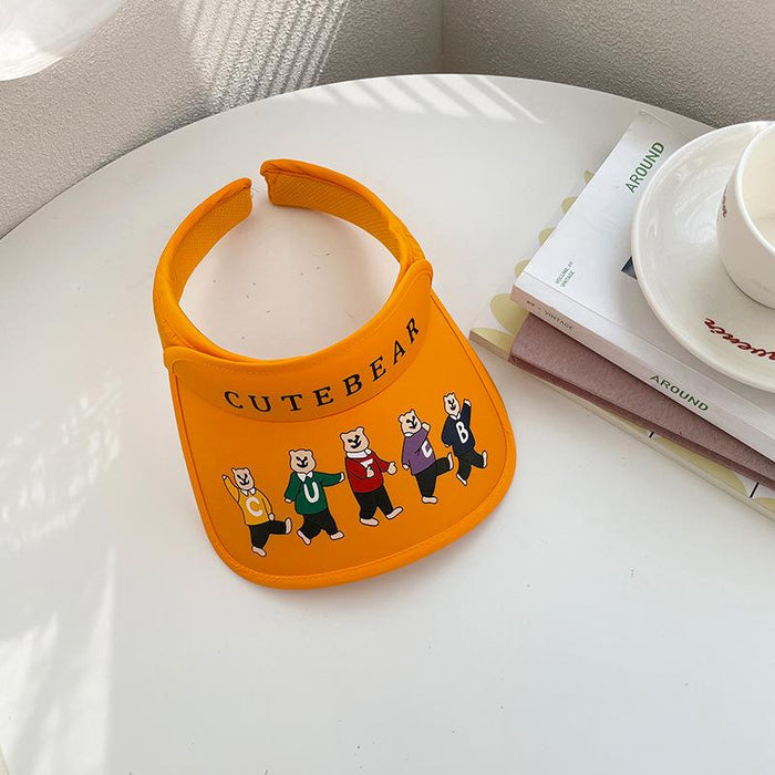 Summer Cute Cat Ears Children‘s Wide Brim Sun Hat