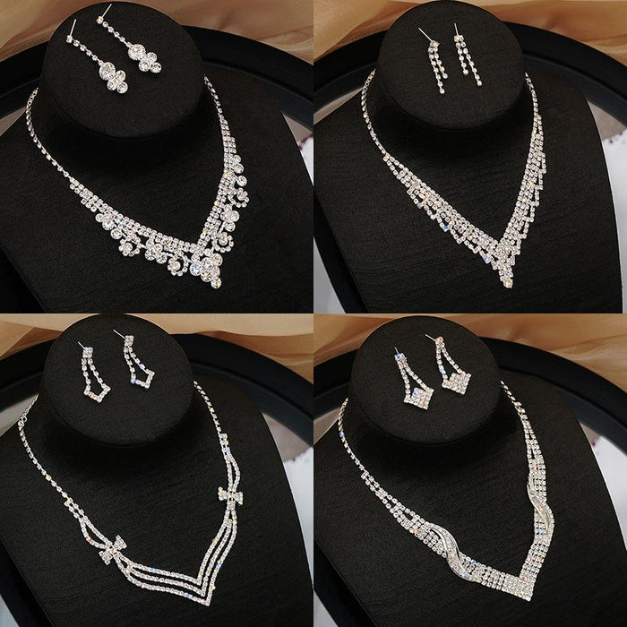 Simple and Fashionable Women's Dress Necklace Earring Set